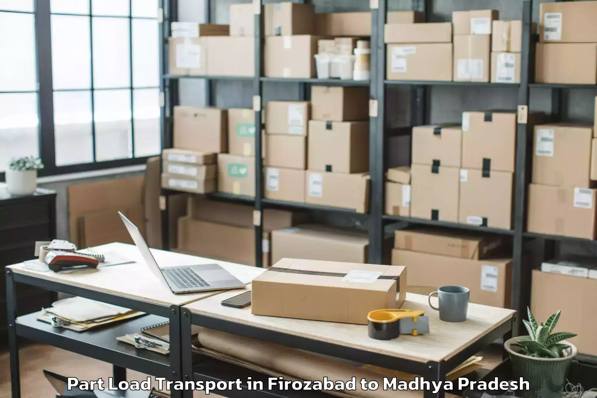 Leading Firozabad to Khachrod Part Load Transport Provider